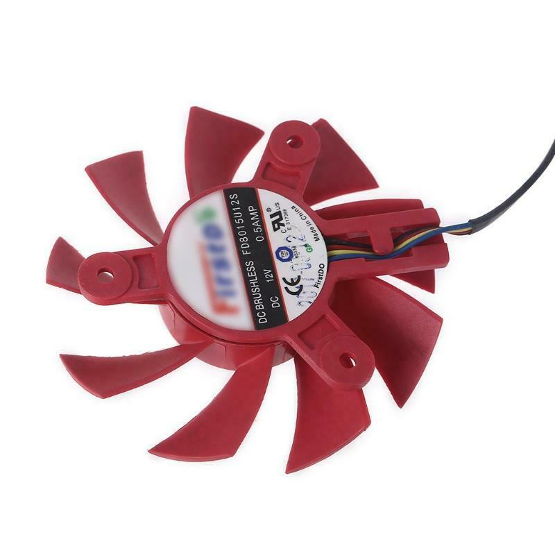1PC FD8015U12S 4Pin Graphic Card Cooling VGA Fan for AMDRX570 580 12V0.5A