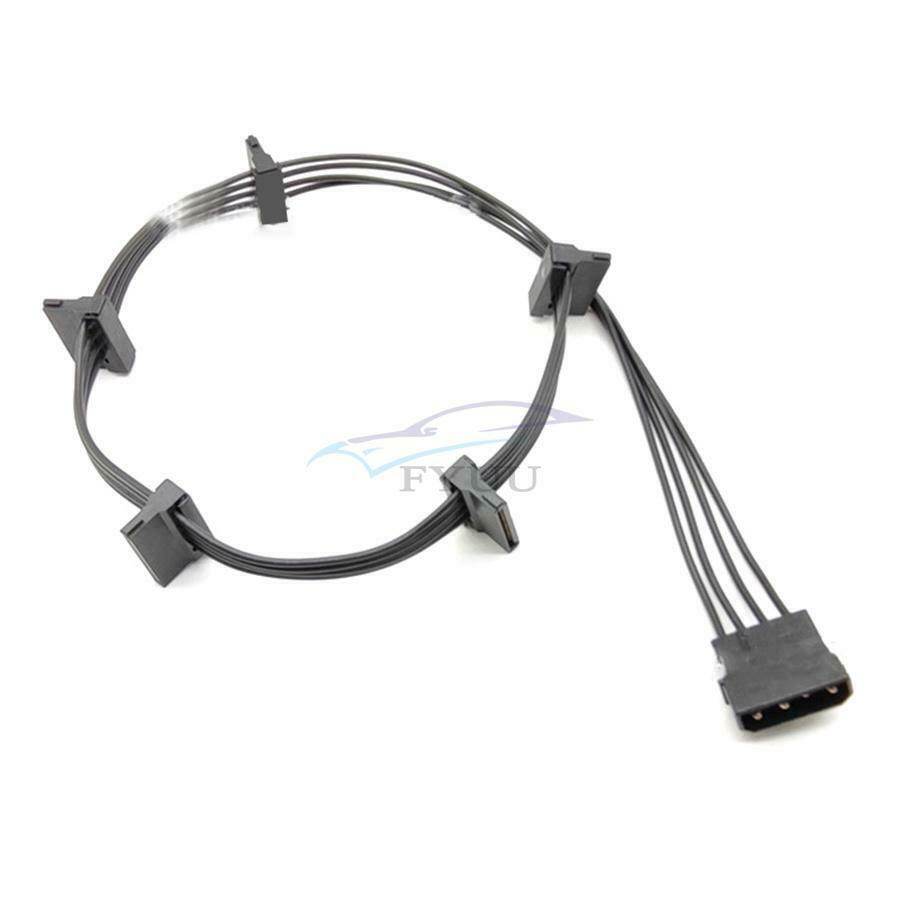 2 Sets Black SATA Power Cable PC Server HDD SSD Power Supply Cable Cord 18AWG