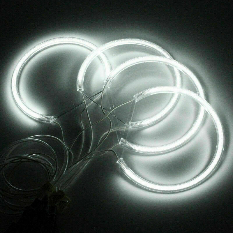 Halogen Headlight White CCFL Angel Eye Halo Rings Kit For BMW E39 E46 3 5 Series