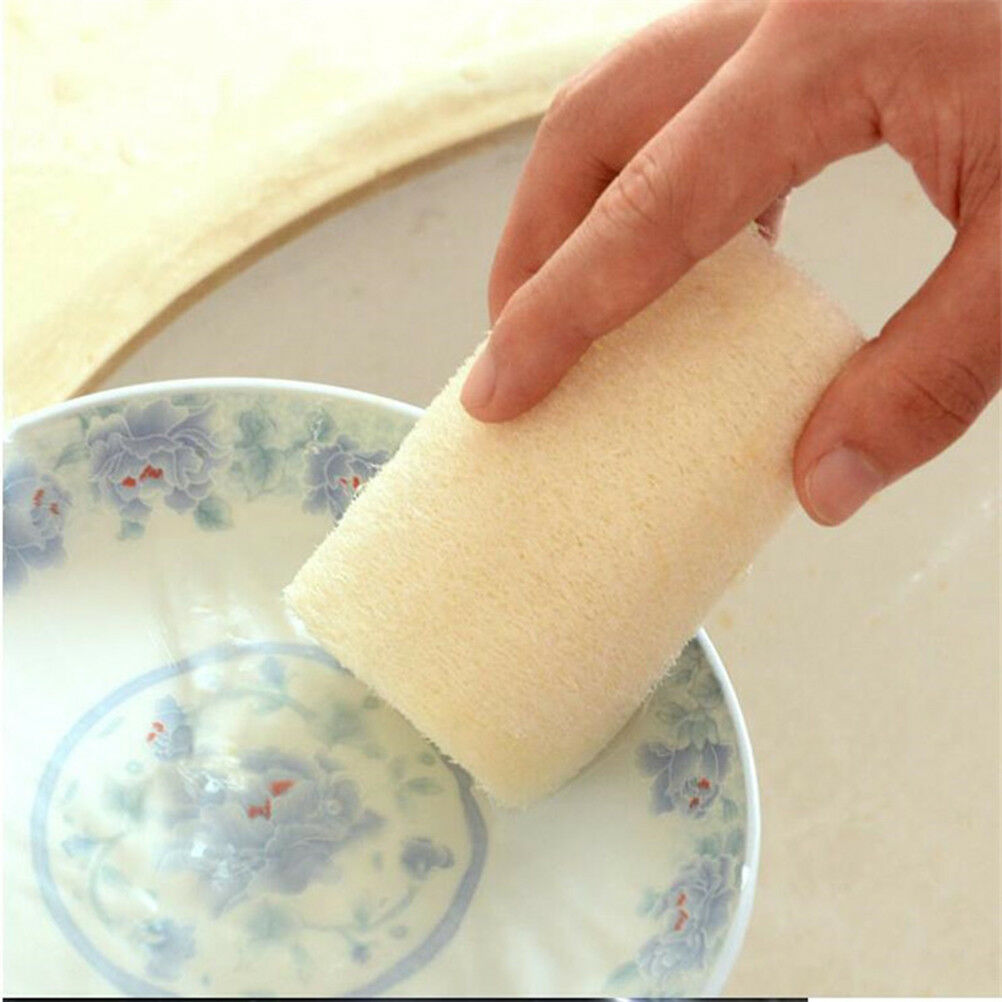 Natural Loofah Luffa Bath Shower Wash Body Pot Bowl Sponge Scrubbe.l8