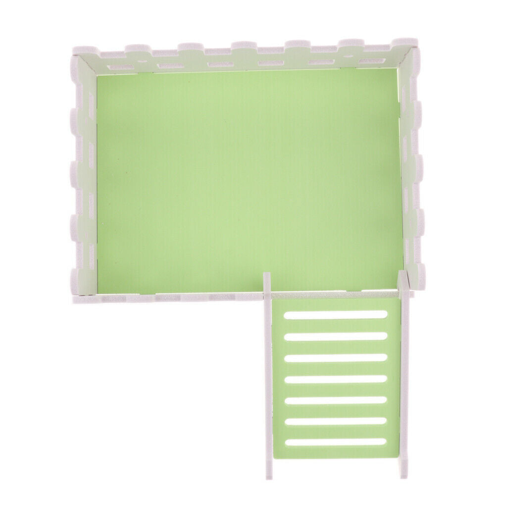 1 Pc Small Pet Hamster Hedgehog Parrot Wooden Ladder Platform Fence Green
