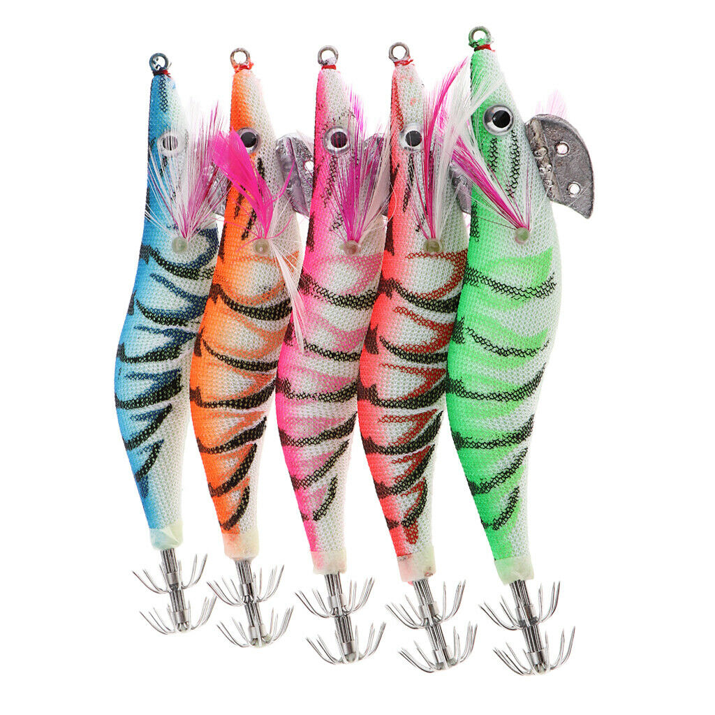 5x Soft Shrimp Fishing Lures Artificial Shrimp Bait 11cm Soft Saltwater Lure