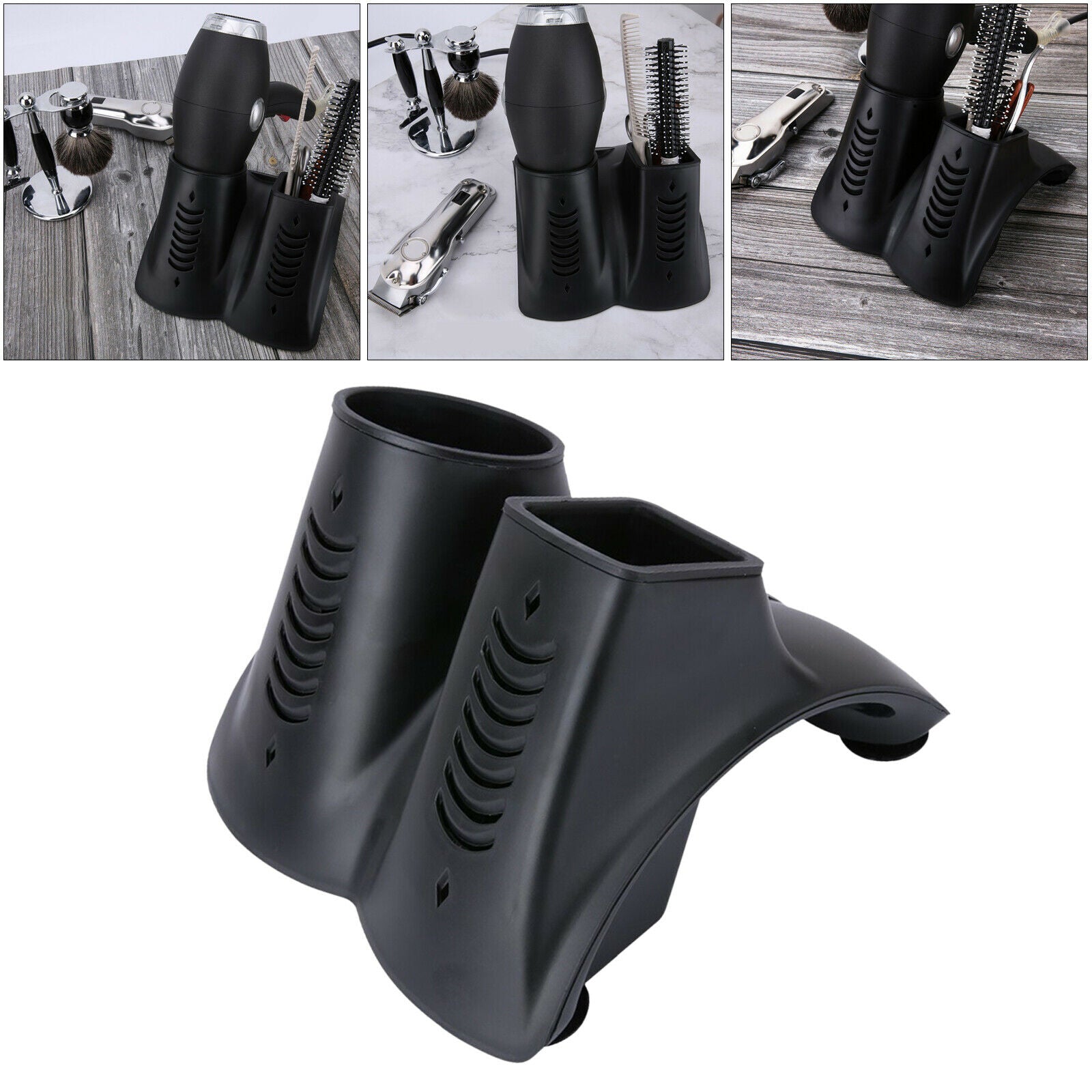 Desktop Hair Dryer Holder Dock Storage Scissors Organizer Blow Dryer Stand