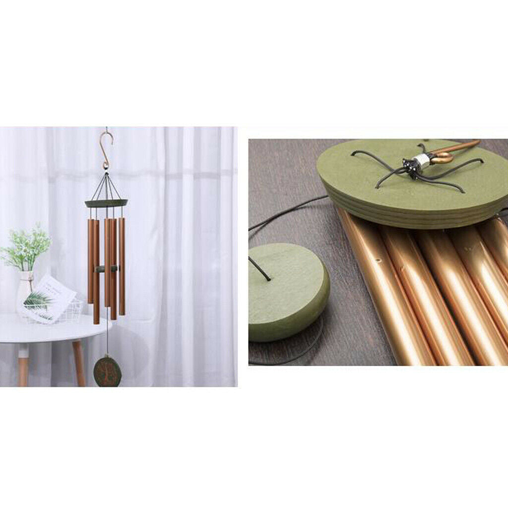 5 Tubes Garden Wind Chimes Metal Bells Yard Garden Home Hanging Decoration