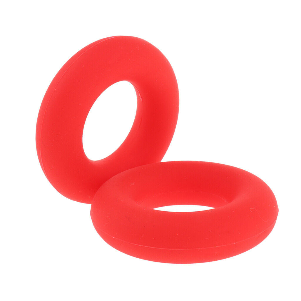 2 Pieces Finger Gripper Strengthener Hand Grip Exerciser Ring red