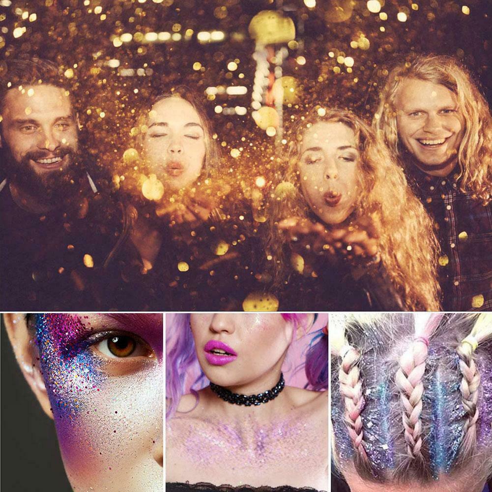 3pc Glitter Gel Face & Body Art Holographic Face Paint Eyeshadow Festival Makeup