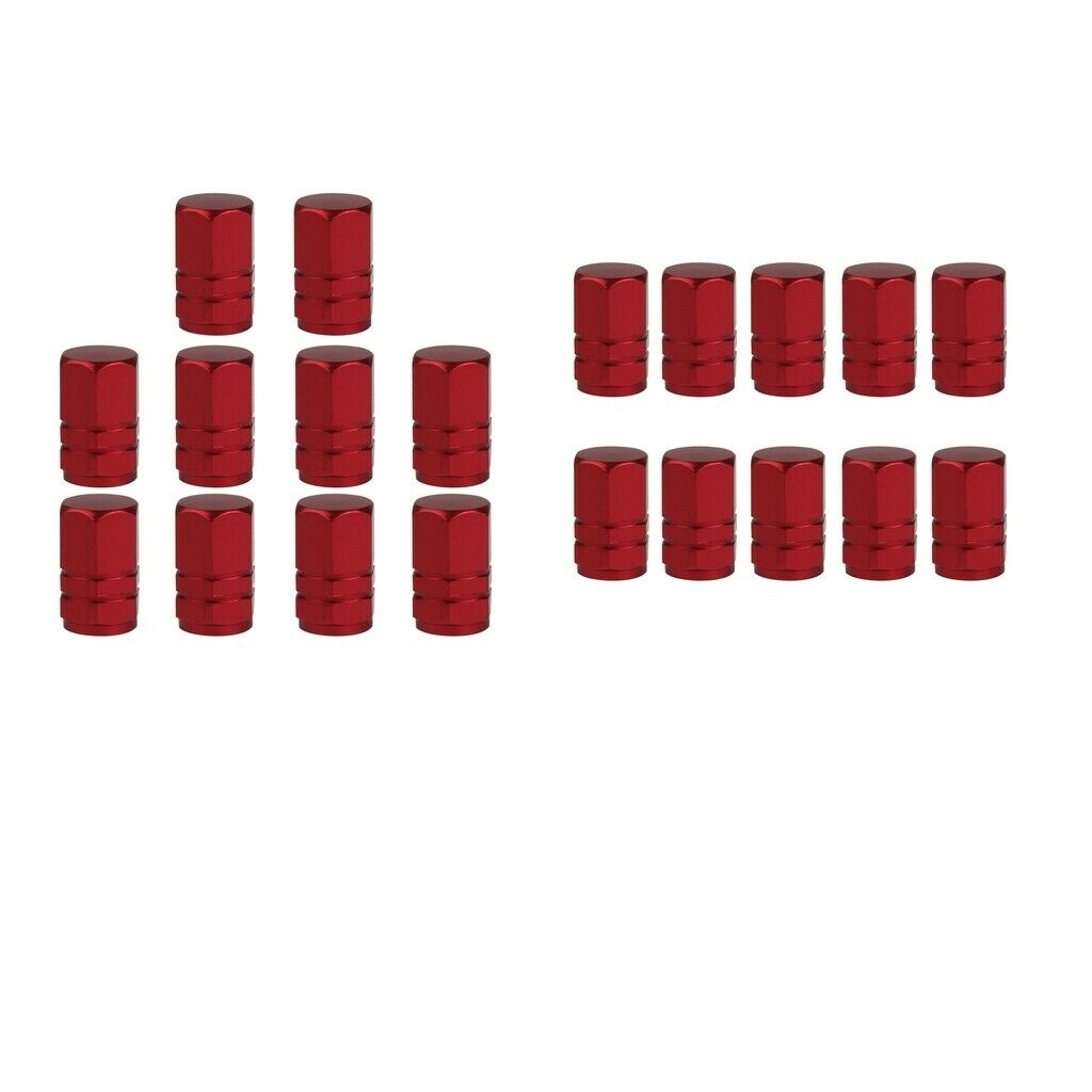 20pcs Car Motorcycle Tire Tyre Schrader Valve Cap Truck Bike Valve Cover Red