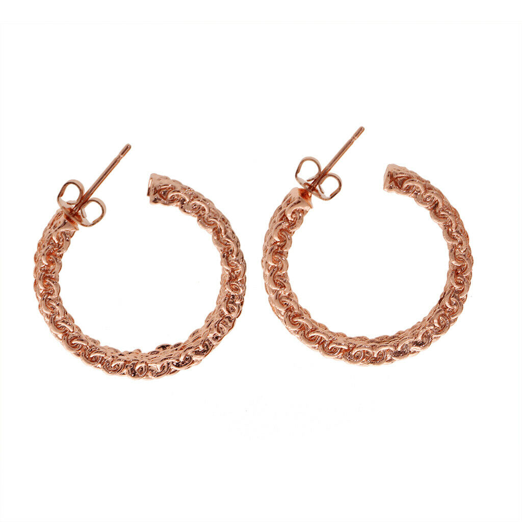 Women Weave Twist Large Round Circle Sleeper Hoop Earrings Ear Jewelry