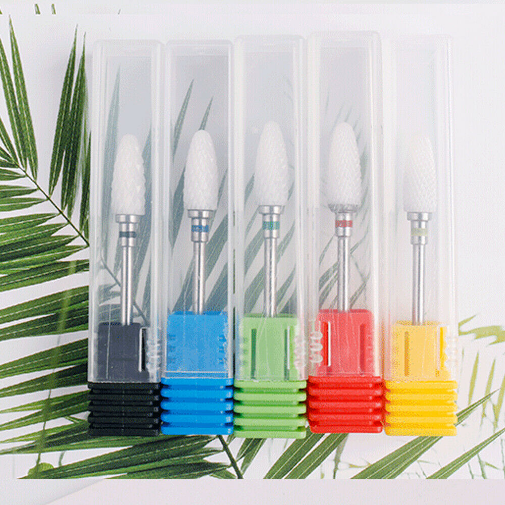 Nail Drill Bits Ceramic Manicure Set Pedicure Art Tools Electric File Head Gel