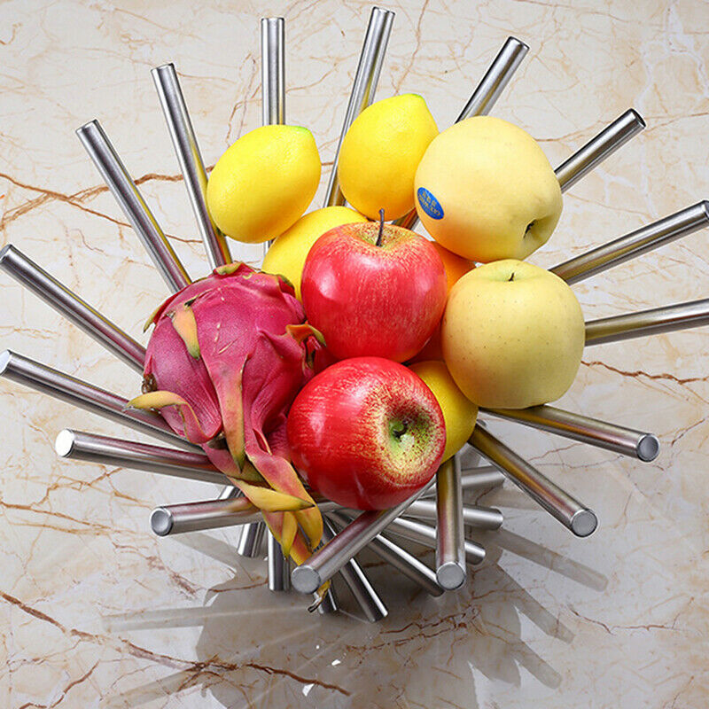 Home Stainless Steel Foldable Fruit Basket Tray Multi Removable Fruit TrayBDAU