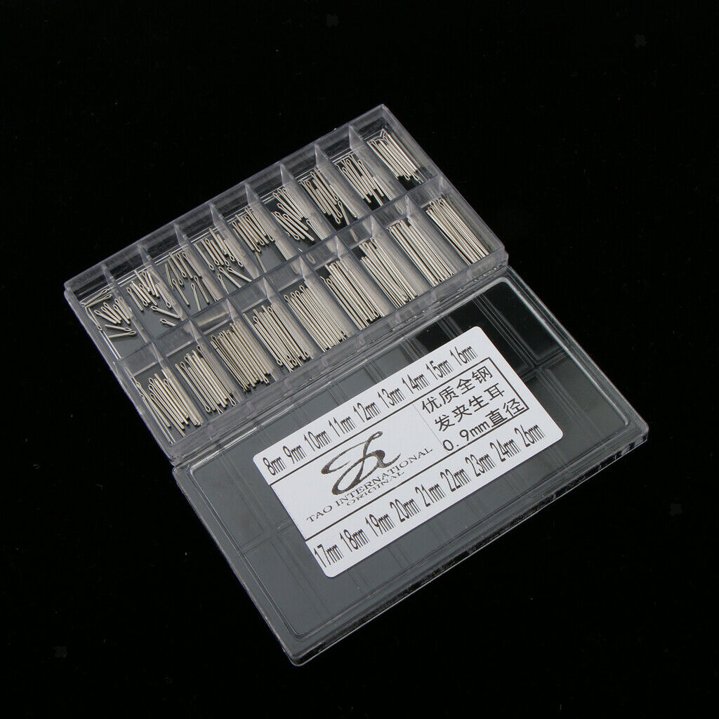 180pcs Box Stainless Steel Watchband Spring Bar Cotter Pins For Watch Band