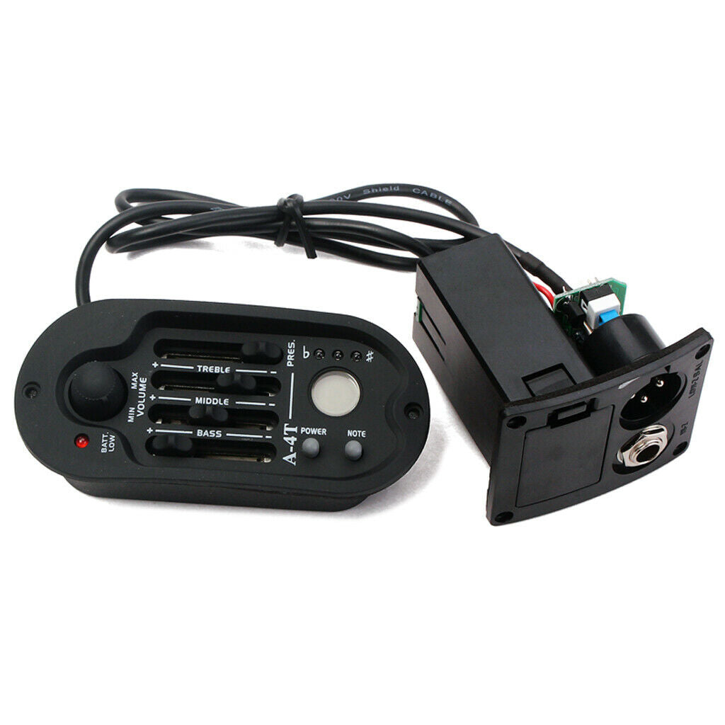 A-4T Acoustic Folk Guitar EQ Preamp Equalizer Tuner Pickups With LCD Display