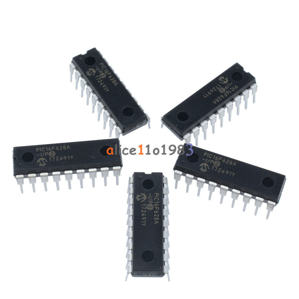 5Pcs IC Microchip DIP-18 PIC16F628A-I/P 16F628A DIP18 Microcontroller