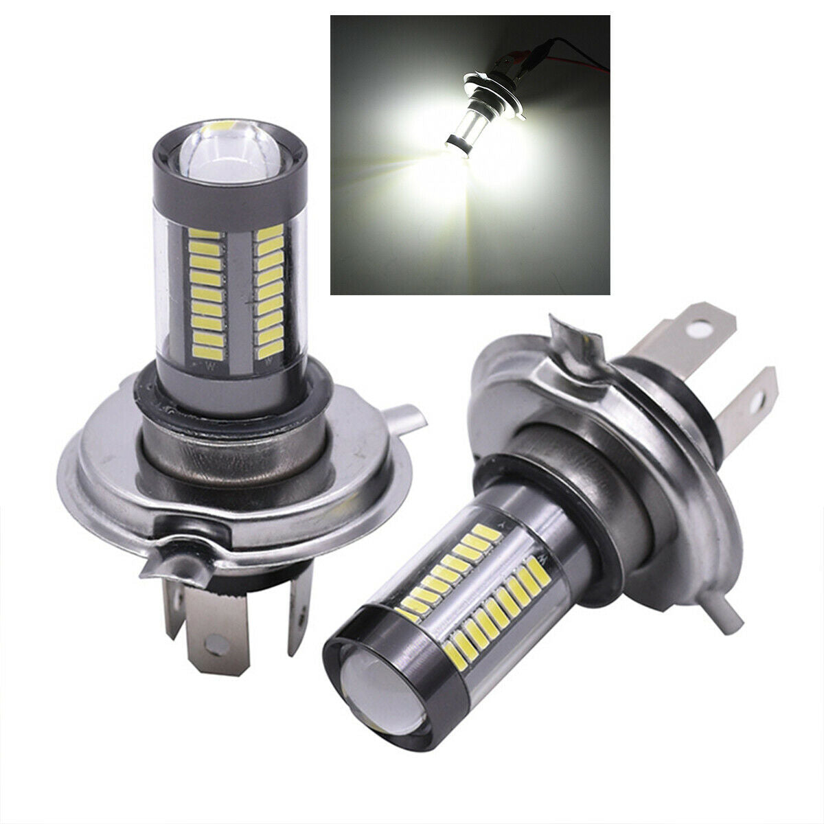1PCS 100W H4 9003 HB2 16-LED Hi/Lo Beam Headlight DRL Driving Light Lamp 6-Side