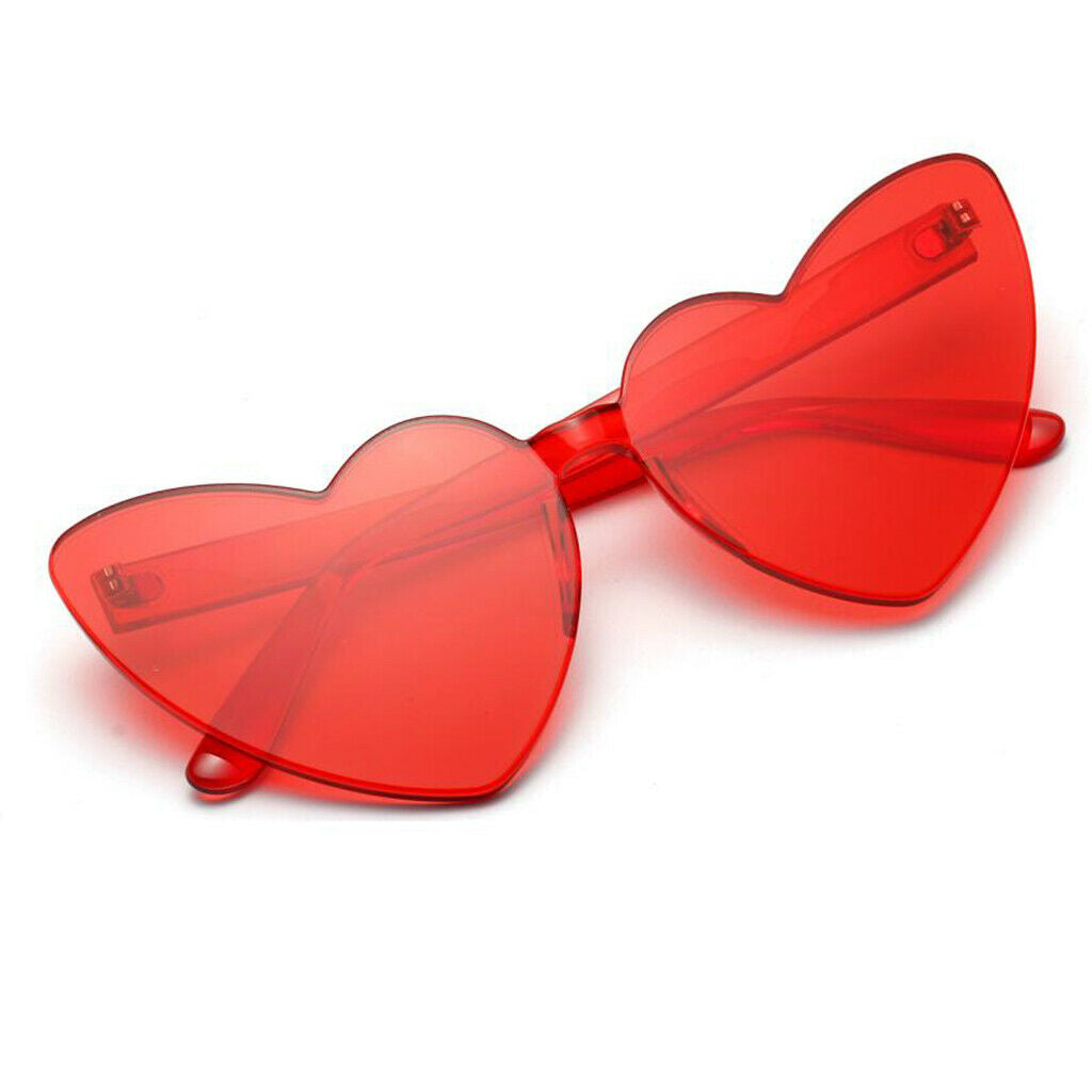 Heart Shaped Frame Sunglasses Party Fashion Eyewear Eyeglasses Red
