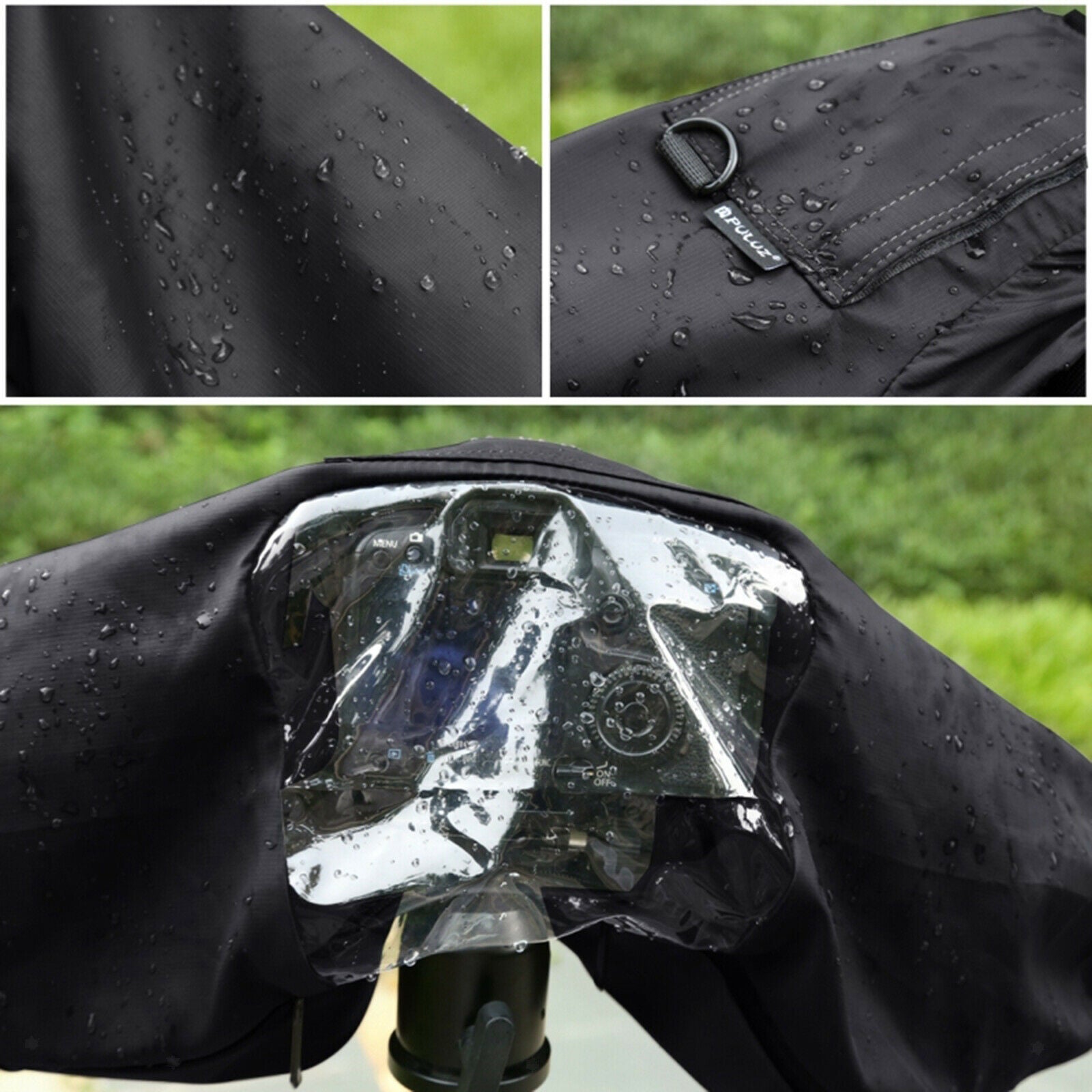Waterproof Nylon Camera Rain Cover Lens Protector Coat for DSLR Camcorder
