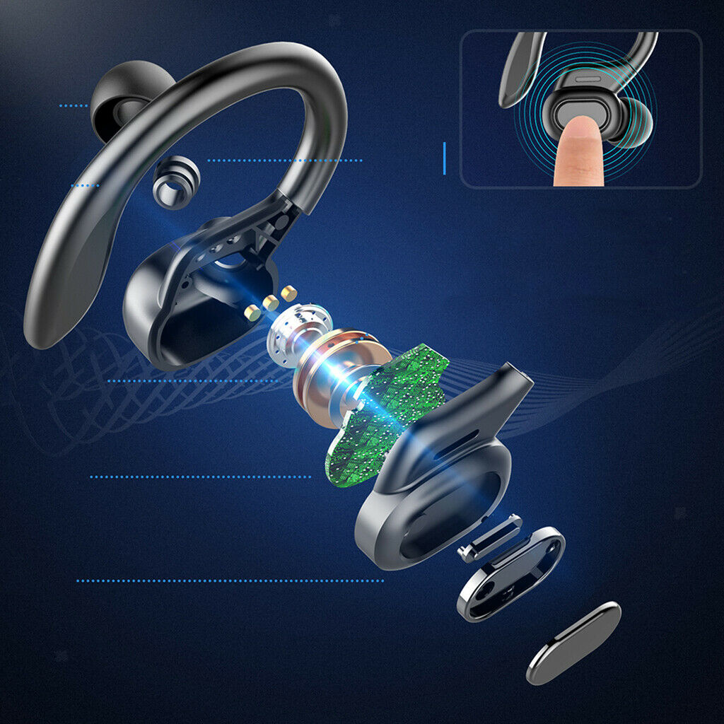 Bluetooth 5.0 Earpads Headsets Running Earphones Over Ear w/Mic Sweatproof