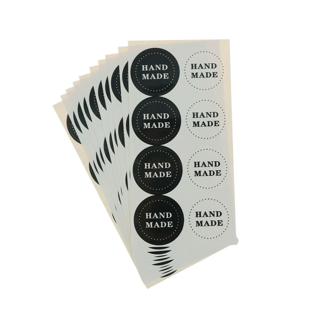 80pcs(10sheet) Black white Handmade Sealing Stickers Gift Box Labels Gift .l8
