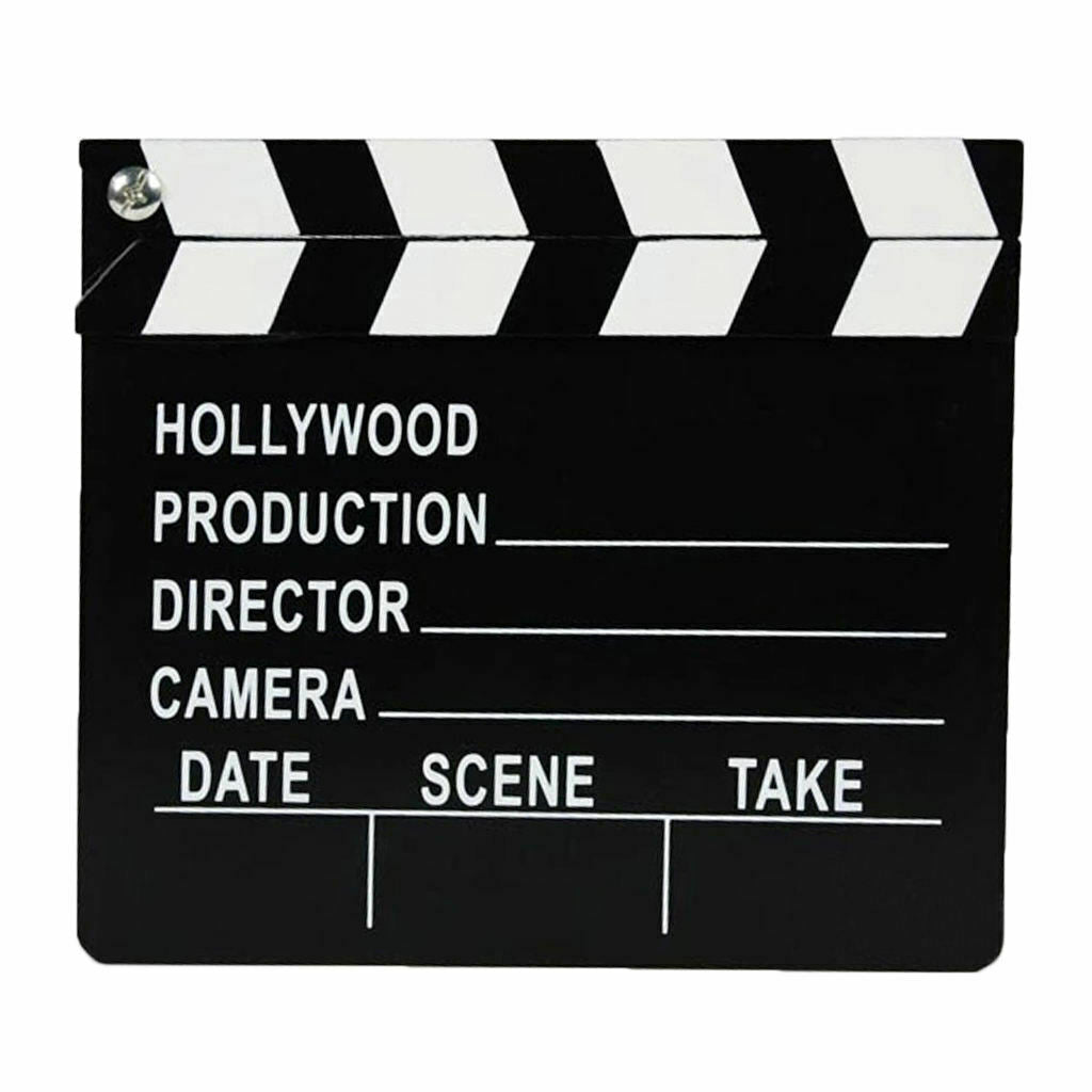 Wood  Film Directors Clapper Board TV Movie Slate Board Photo Props