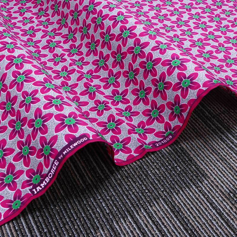 Thin Plain Polyester Printing Cloth Small Floral Fabric Sewing Garment Material