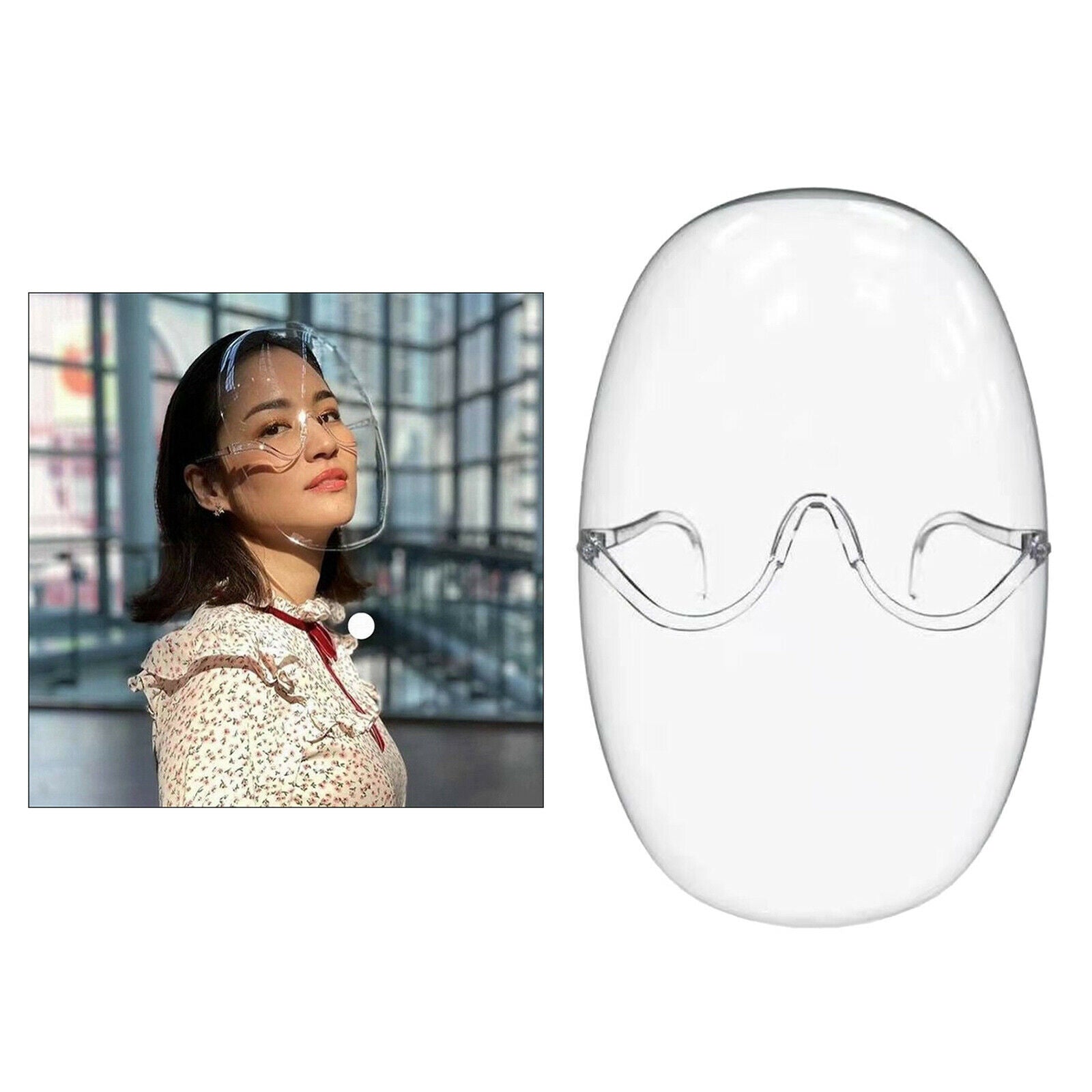 Oversized Faceshield Full Face Visor Clear Anti-Spray Waterproof Easy Clean