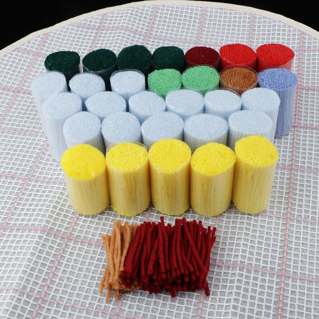 Latch Hook Rug Kit with Basic Tools Carpet Rug Embroidery Package Handicraft