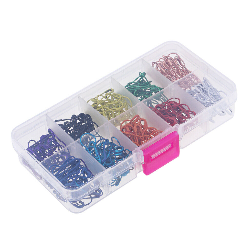 300x Mixed Color Bulb Pins Gourd Safety Pins Metal Calabash Pins Storage Box