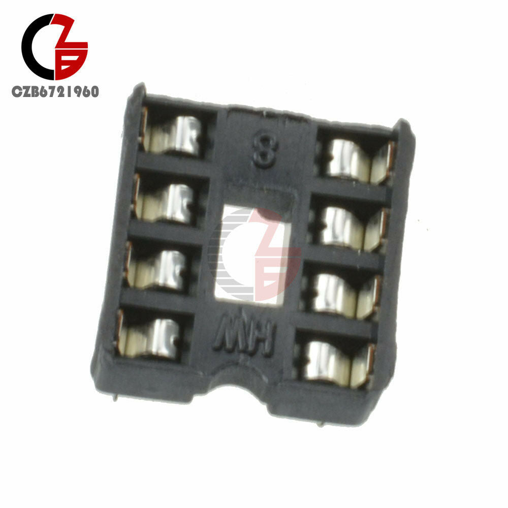 50PCS 8-Pins DIP IC Sockets Adaptor Solder Type Socket