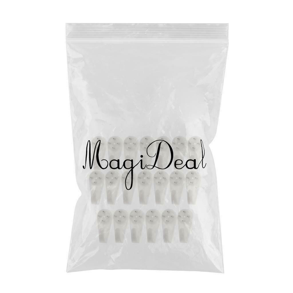 60Pieces 3 Sizes Plastic Hard Wall Hooks Picture Frame Photos Hanging Hanger