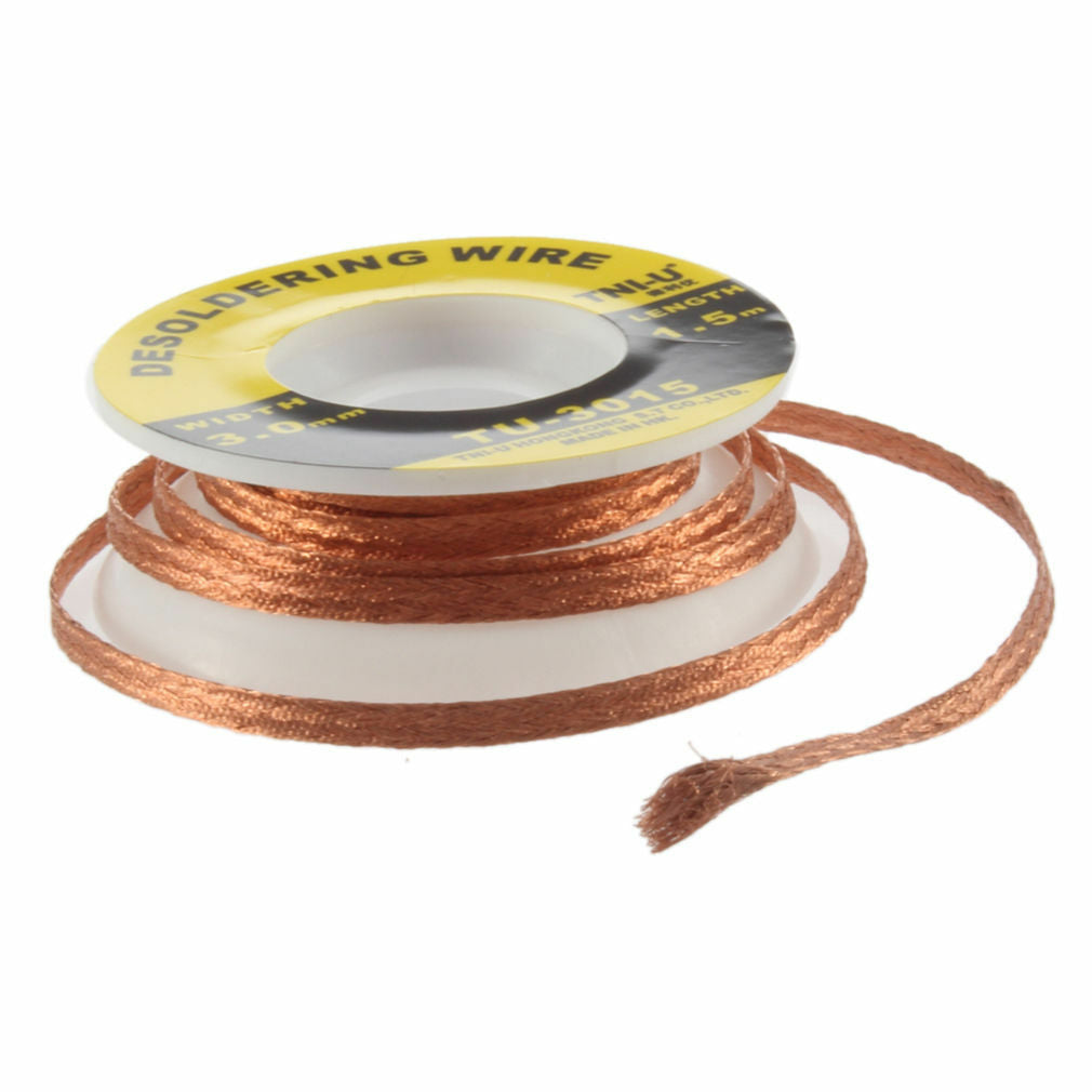 5 Feet /1.5M 3mm Desoldering Braid Solder Remover Wick Wire Repair Tool Y1