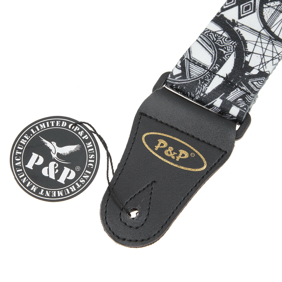 Electric Acoustic Guitar Bass Strap Adjustable Black Soft Leather Thick