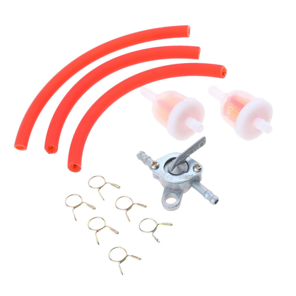 2 Pack Fuel Hose Filter Pipe Petcock Tank Switch For ATV Quads Dirt  Bike