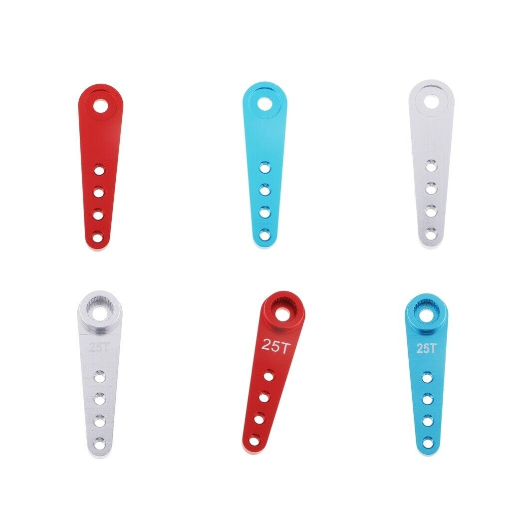 6Pcs 37mm 25T Steering Servo Arm Horn For RC Car Boat Futaba Axial HPI