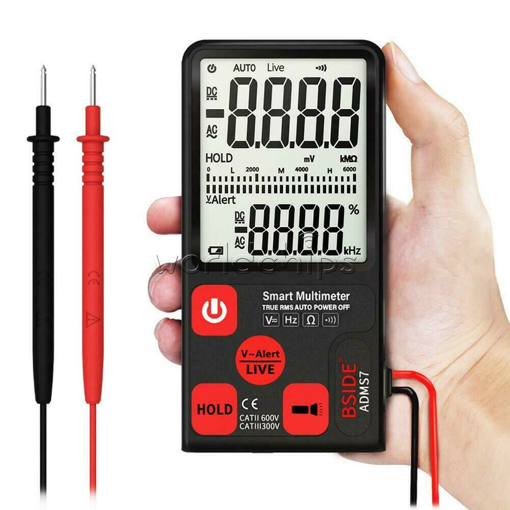 ADMS7 LCD Digital Voltmeter Ammeter Ohm Meter Multimeter Voltage AC DC Tester