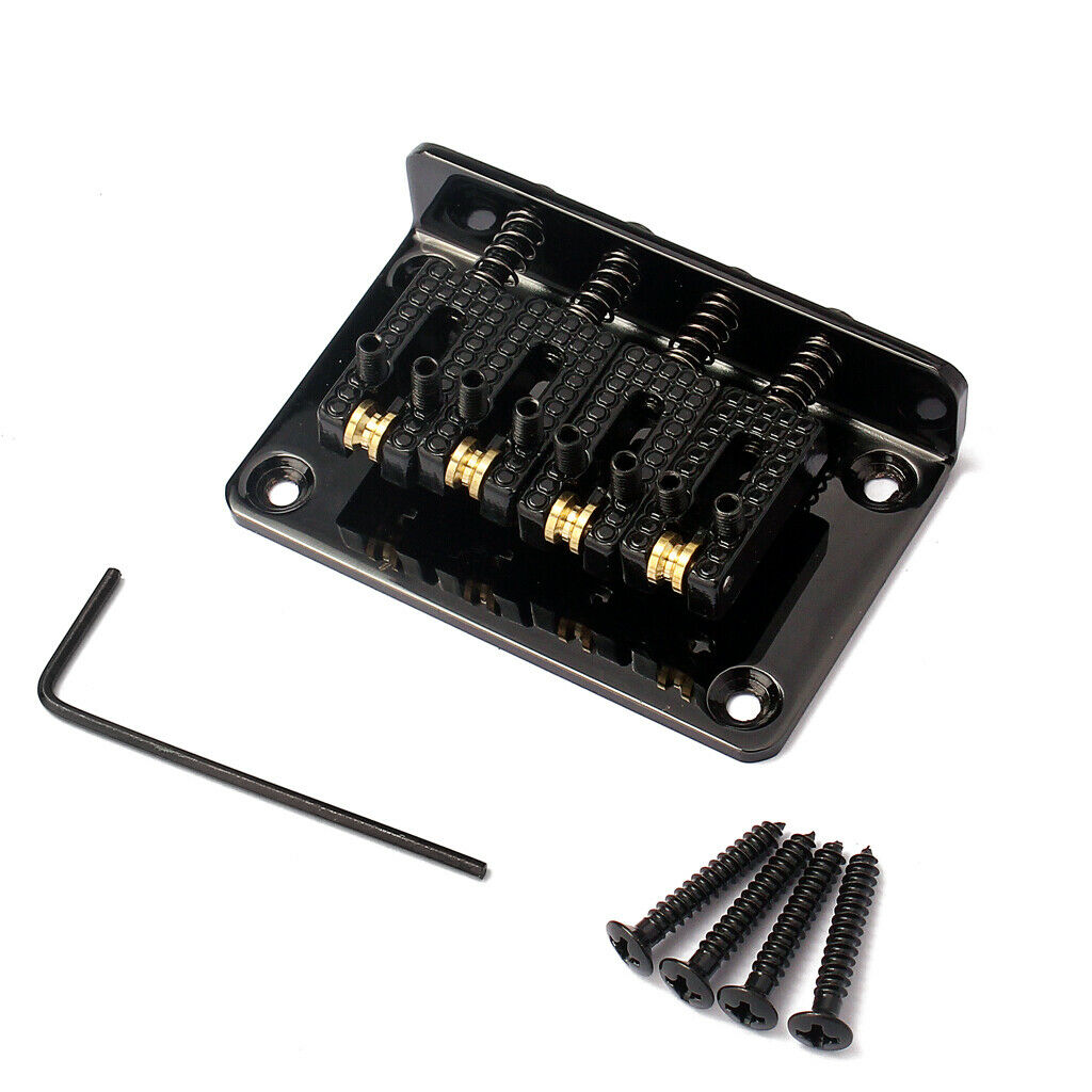 Black 4 String Guitar Bridge for Mandolin Ukulele Cigar Box Guitar Parts