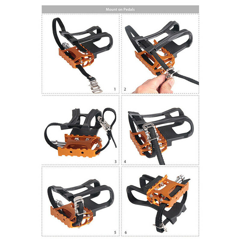 1PC Pedal Straps Bicycle Feet Strap Bike Strap, Toe Clip Strap, Blac.l8
