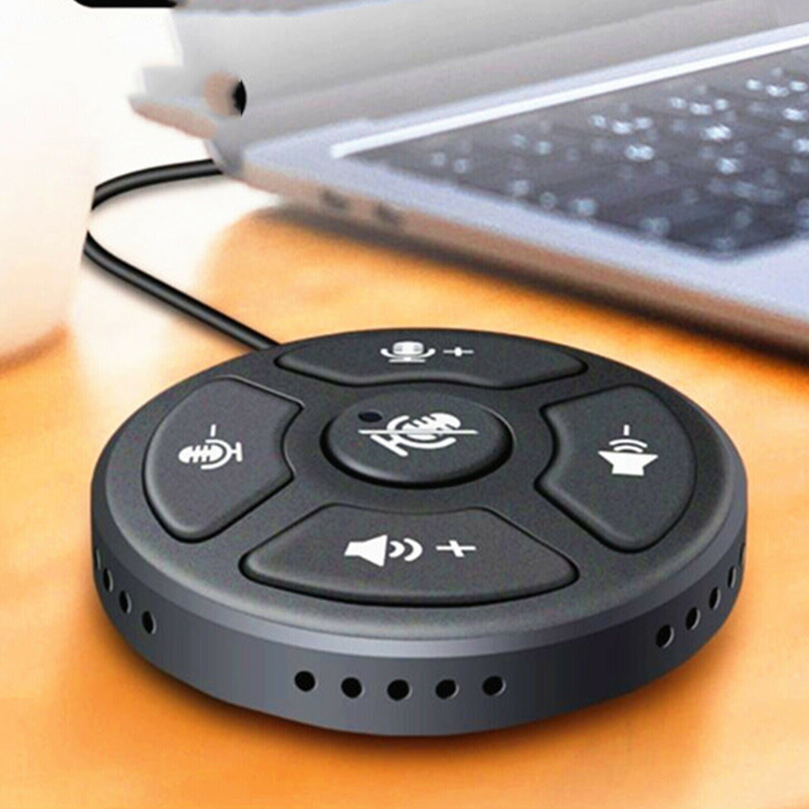 USB Conference Microphone with Mute Button Easy Setup for Online Class PC