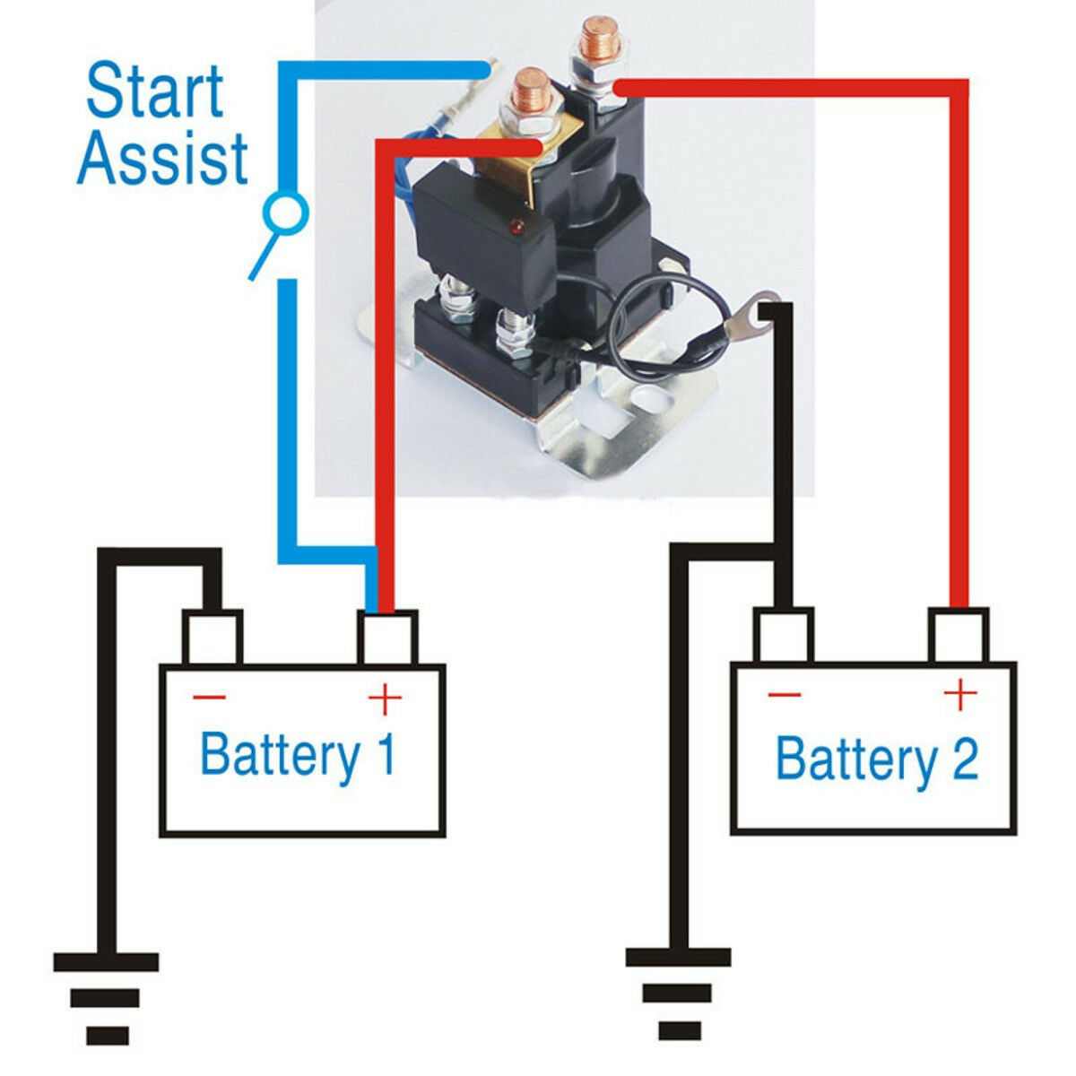 500A AMP 4 Pin 12V DC High Current Relay Contactor On/Off Car Auto Power Switch