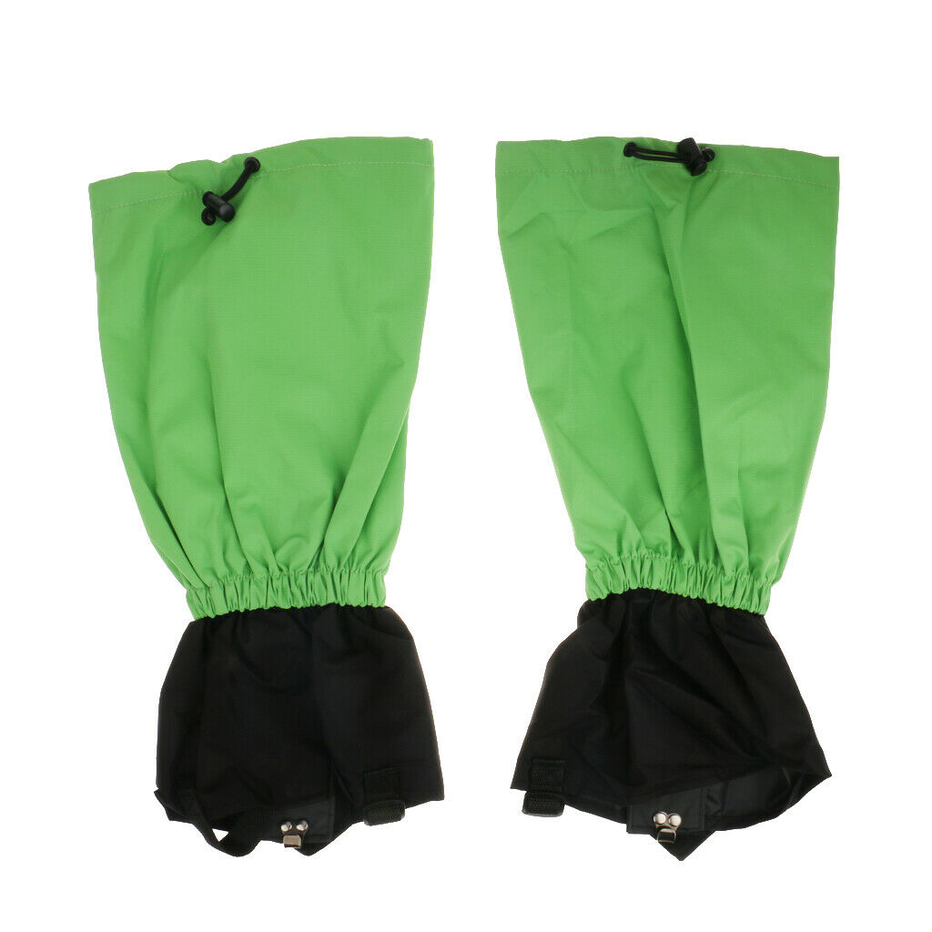Waterproof Nylon Walking Hiking Outdoor Gaiters High Leg Gaiters Grass Green