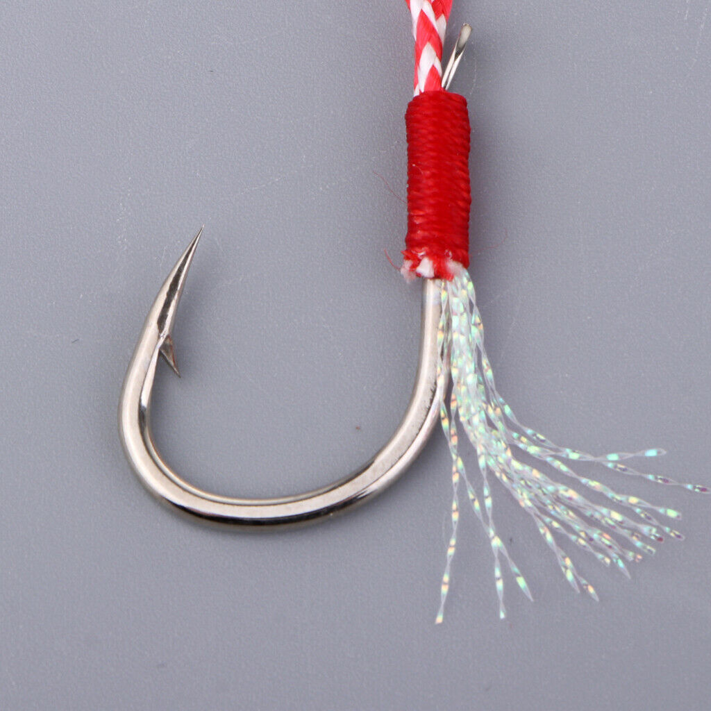 15 Pcs Jigging Assist Hooks Fishhooks Worm Hooks Barbs 10/11/20 #