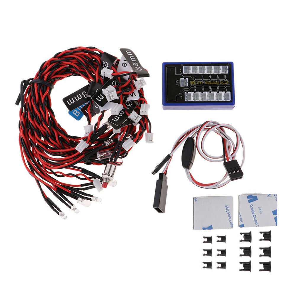 12 LED Flashing Lights Strobe Lights for 1/8 4  4 RC RC Buggy