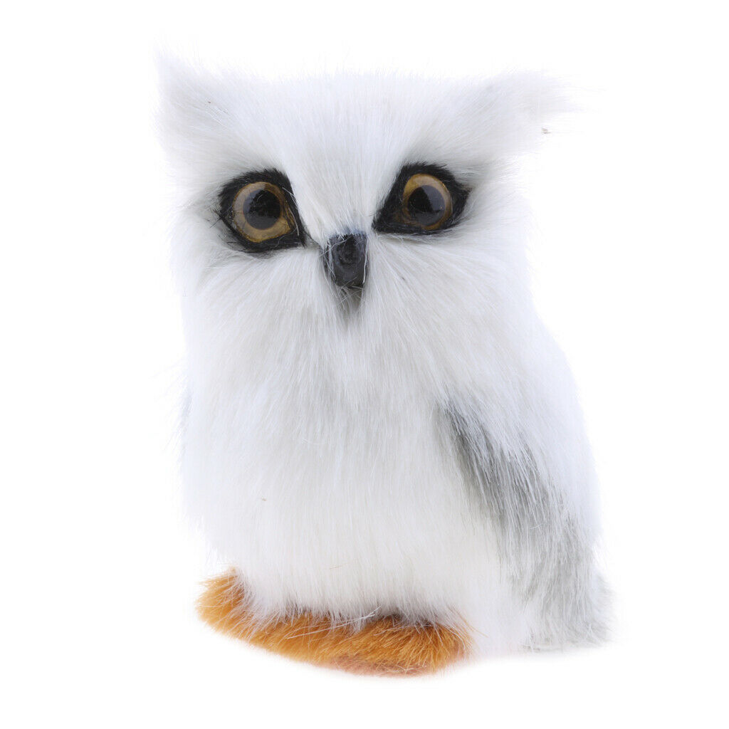 White Artificial Owl Simulation Bird DIY Craft Party Wedding Embellishing