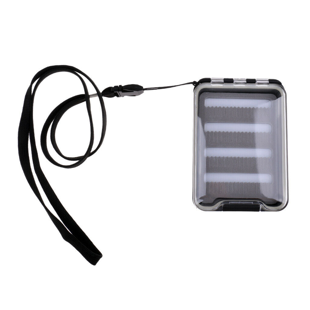 ABS Fly Fishing Box with Foam Insert Transparent Bait Hooks Box Flies Boxes