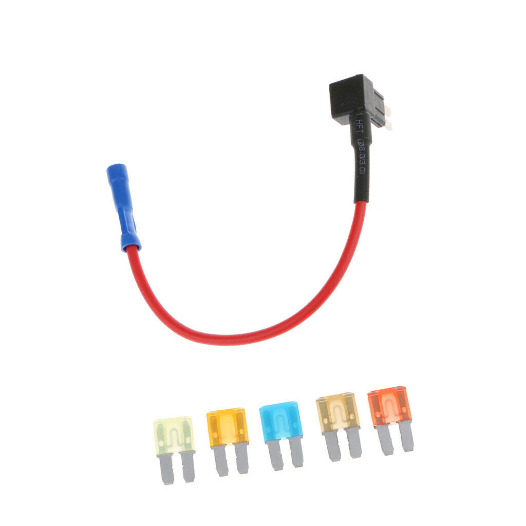 5PCS 5Amp 7.5Amp 10Amp 15Amp 20Amp And Add-a-circuit Fuse Tap Holder Adapter