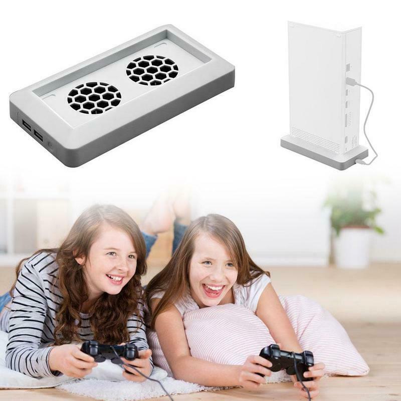 Vertical Stand Holder With 2 Built-in Cooling Fan Dock For Xbox Series S Game