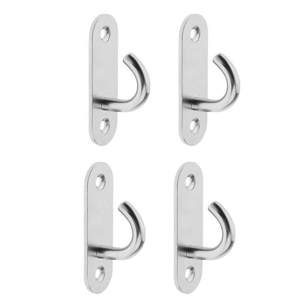 4pcs M8 Wall Hook Heavy Duty Stainless Pad Eye Plate Marine Boate Accessory