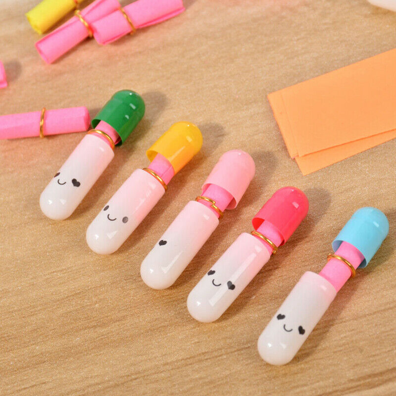 Love Blank Message Capsule Envelope Letter Paper for Children Pill Capsule M JD