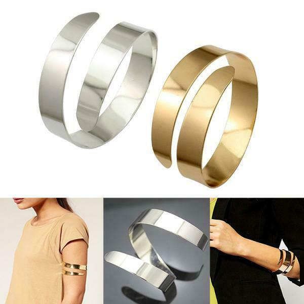 2pcs Women Alloy Swirl Upper Arm Cuff Armlet