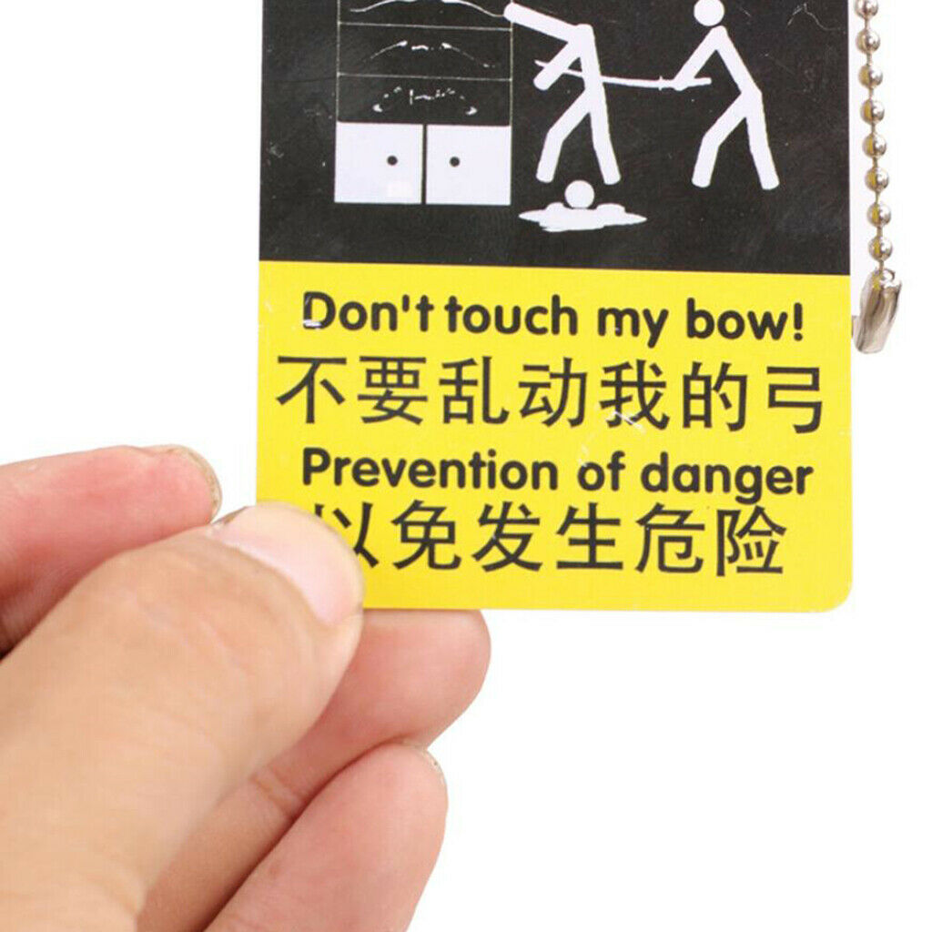 4Packs Yellow Archery Warning Cards Warning Mark Long-lasting Glossy-Finish