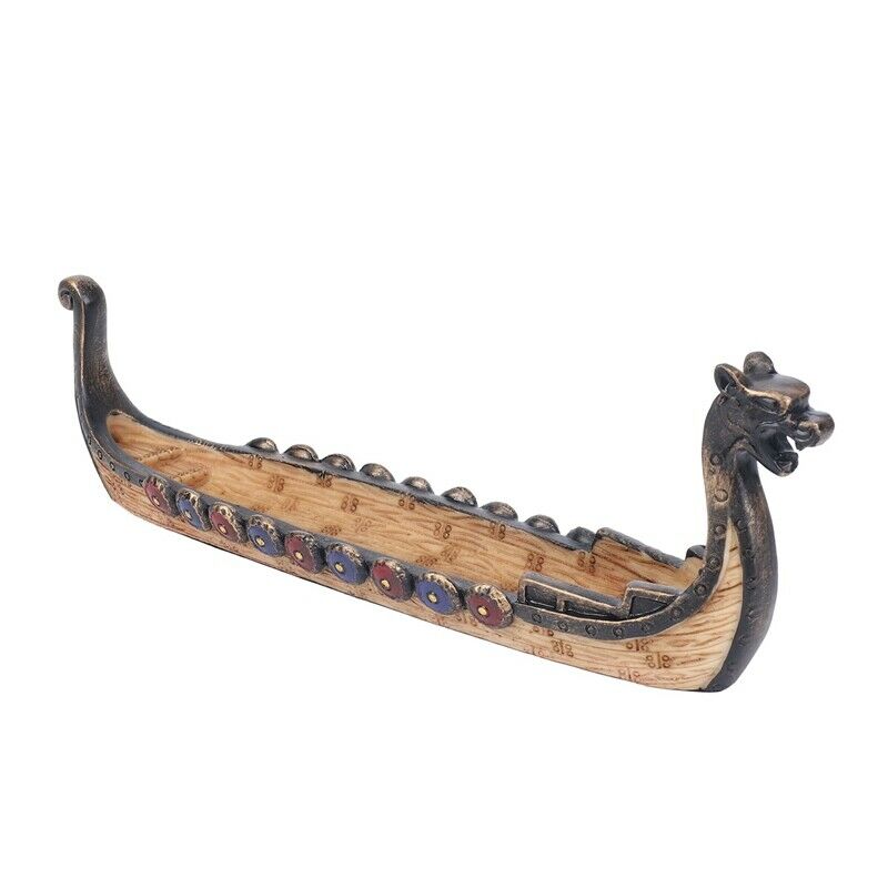 Dragon Boat Incense Stick Holder Burner Hand Carved Carving Censer Ornaments RR1